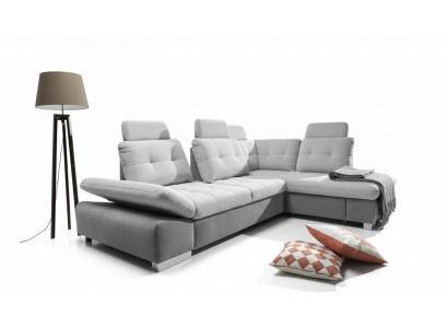 Textil Ecksofa Sofa Couch Polster Eck Garnitur Stoff Schlaf Wohnlandschaft Neu