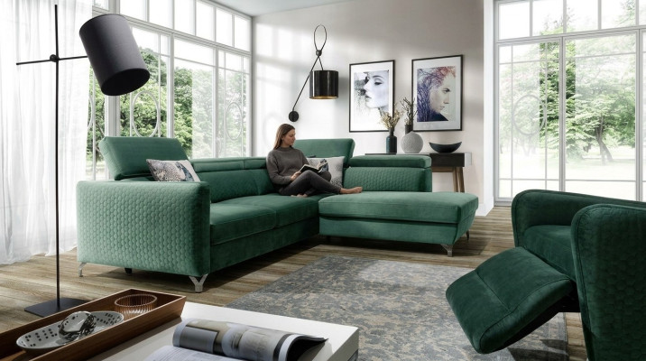 Moderne Ecksofa Couch Polster Garnitur Wohnlandschaft Sofa Couch Ecke Sitz Neu