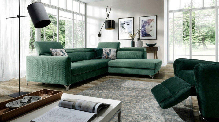 Moderne Ecksofa Couch Polster Garnitur Wohnlandschaft Sofa Couch Ecke Sitz Neu