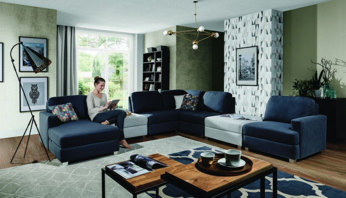 Ecksofa Elemente Sitzplatz Couch Polster Frei Stellbar Sofa Couchen Polster