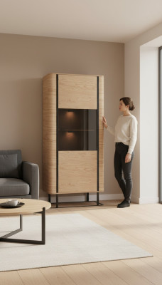Vitrine Aktenschrank Schrank Vitrinen Büro Wohnzimmer Hochschrank