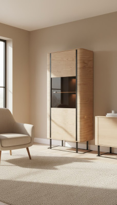 Vitrine Aktenschrank Schrank Vitrinen Büro Wohnzimmer Hochschrank