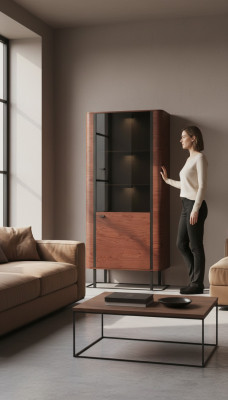 Vitrine Aktenschrank Schrank Vitrinen Büro Wohnzimmer Hochschrank Regal