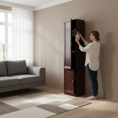 System Büro Deko Möbel Vitrine Aktenschrank Klassischer Regal Holz Schrank