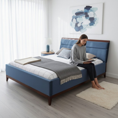 Luxus designer Hotel Bett TARANKO Polster Betten Textil Doppel Ehe Neu