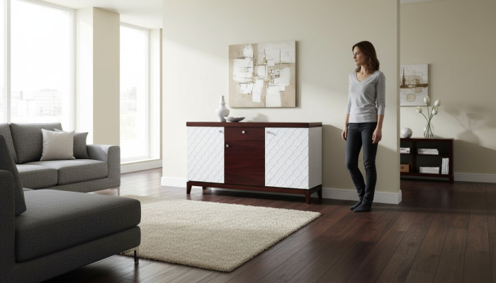 Designer Kommodenschrank Kommode Anrichte Kommoden Dekorative Regal Holz