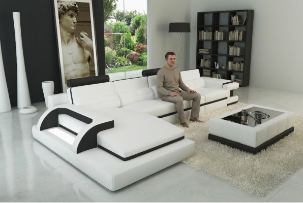 Ledersofa Ecksofa Polster Eck Garnitur Sofas Couchen Sofa Wohnlandschaft