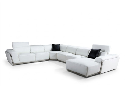 Multifunktions Relax Ecksofa Ledersofa Sofa Couch Polster Eck Sitz Garnitur