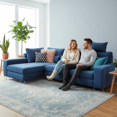 Schlafsofa Ecksofa Sofa Polster Wohnzimmer Textl Sitz Garnitur Funktions