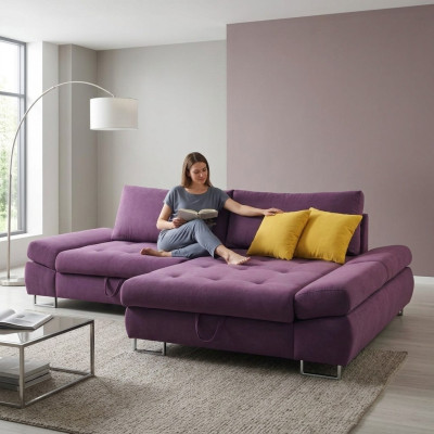 Schlafsofa Design Wohnzimmer Polster Eckgarnitur Ecksofa Sofa Couch
