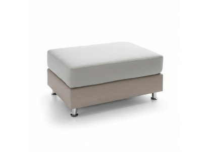 XXL Club Fußhocker Club Lounge Hocker Leder Textil Ottoman Designer Pufa