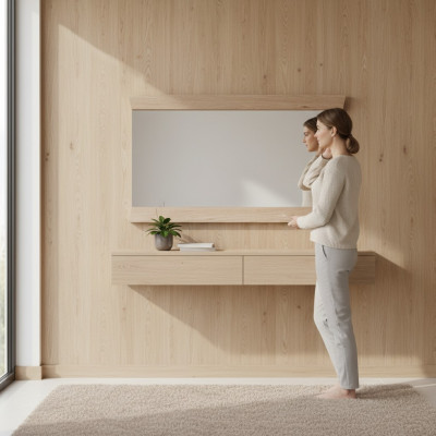 Spiegel Wandspiegel designer Dielen Wohnzimmer Bad Holz Glas design Aspen AS-L1