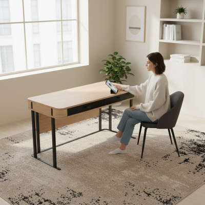 Moderner Schreibtisch Tisch Schreibtische Büro Office Chef Tische Holz