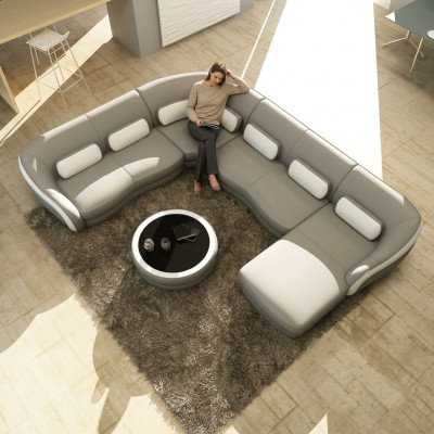 Big Luxus Couch Wohnlandschaft Ecksofa Couchen Sofas Garnituren Leder Sofa Eck