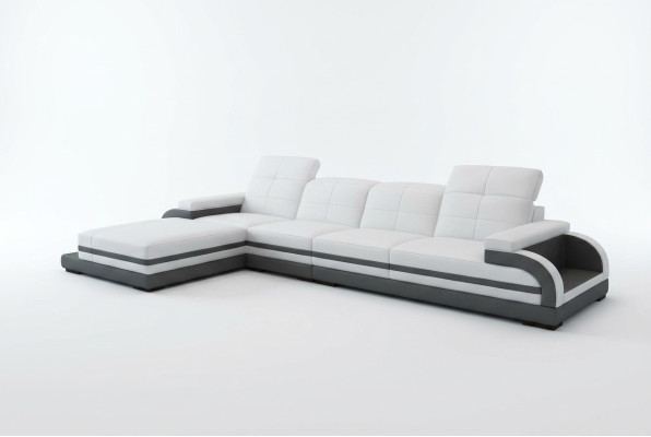 Ledersofa Couch Wohnlandschaft L-Form Design Modern Sofa Ecksofa Sofas