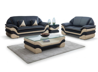 Klassischer Luxus Designer Couchtisch Sofa Wohnzimmer Tisch Leder
