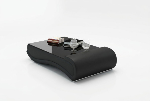Sofatisch Design Wonzimmer Glas Leder Couch Sofa Tisch Kaffee Beistell