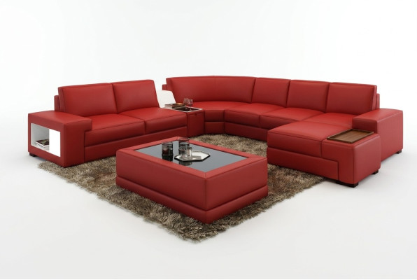 Luxus Couchtische Polser Leder Designer Wohnzimmer Beistelltisch Tische