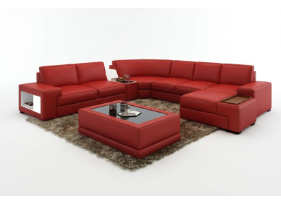 Luxus Couchtische Polser Leder Designer Wohnzimmer Beistelltisch Tische
