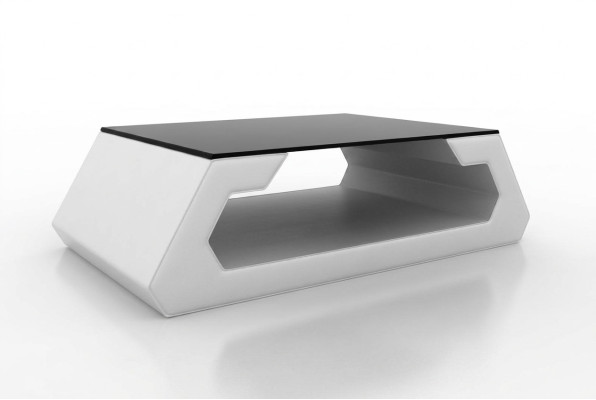 Sofatisch Design Wonzimmer Glas Leder Couch Sofa Tisch Beistell Kaffee