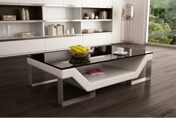 Sofatisch Glas Design Tisch Wonzimmer Leder Couch Beistell Sofa Kaffee