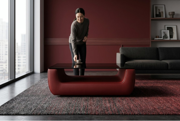 Glastisch Design Tische Moderner Couch Sofa Wohnzimmer Leder Beistell