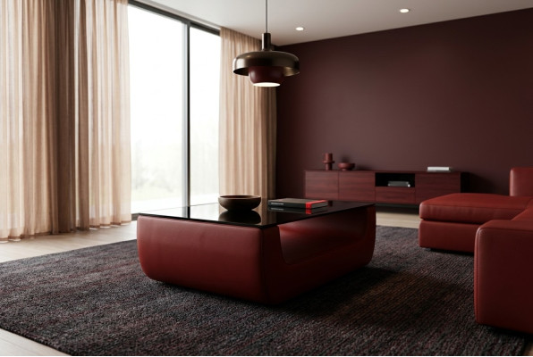 Glastisch Design Tische Moderner Couch Sofa Wohnzimmer Leder Beistell