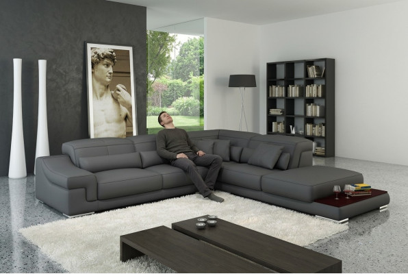 Multifunktions Relac Ecksofa Ledersofa Sofa Couch Polster Eck Sitz Garnitur