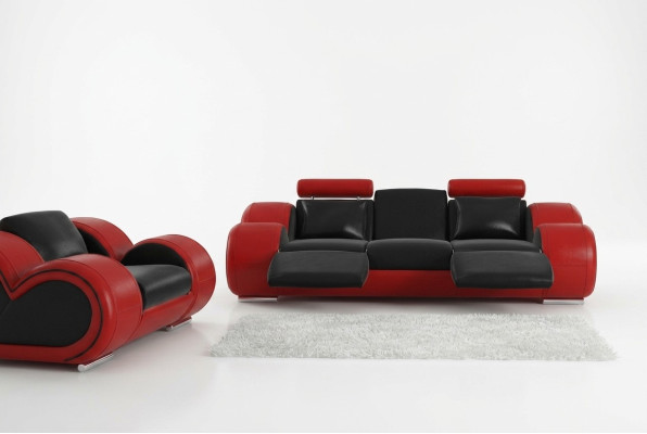 Ledersofa Couch Wohnlandschaft 3 Sitzer Design Modern Sofa 3SitzerBerlin