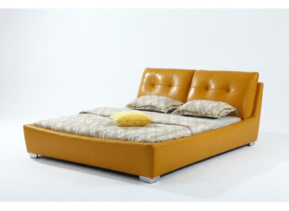 Designer Bett Schlafzimmer Doppelbett Betten Leder Hotel Luxus Polster