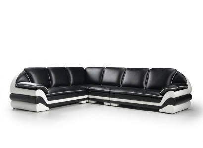 Ledersofa Couch Wohnlandschaft L-Form Design Modern Sofa Klassische