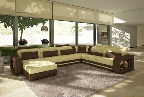 Multifunktions Couch Sofa Polster XXL Big Neu Sofa Eck Couchen Leder