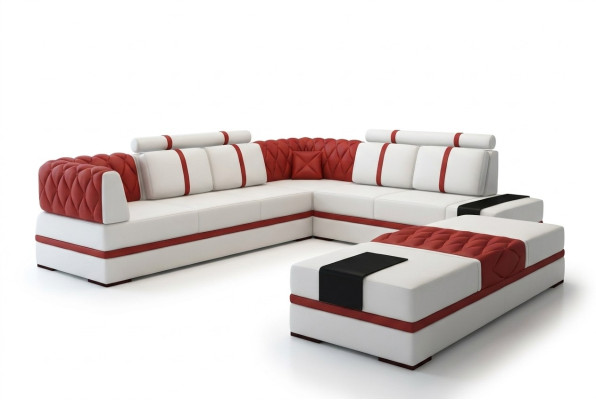 L Form xxl Designer Wohnlandschaft Polster Ecksofa Eck Garnitur Sofa Couch Ecke