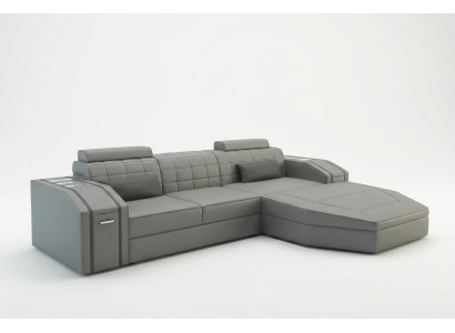 Design Polster Eck Sofa Couch Leder Sofas Garnitur XXL Wohnlandschaft