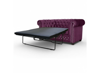 Chesterfield York Blink mit Bettfunktion Textil Couch Polster Sofas Couchen Neu