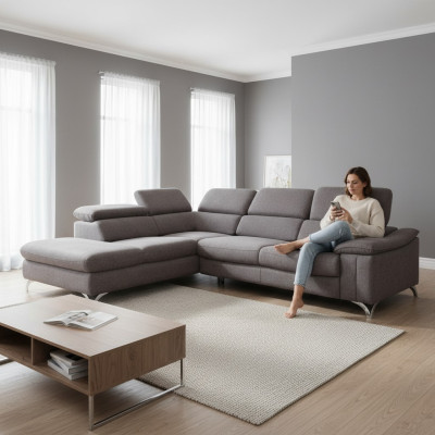 Design Ecksofa Sofa Bettfunktion Couch Polster Sitz Eck Sofas Couchen Neu Reno