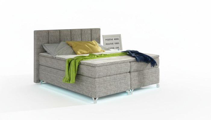 Boxspring Bett 180x200cm Hotel Betten Leder Komplett Bettkasten Topper