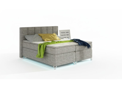 Boxspring Bett 180x200cm Hotel Betten Leder Komplett Bettkasten Topper