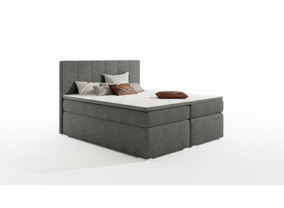 Lederbett Polster Bett Boxspring Betten 180x200cm Bettkasten Matratze
