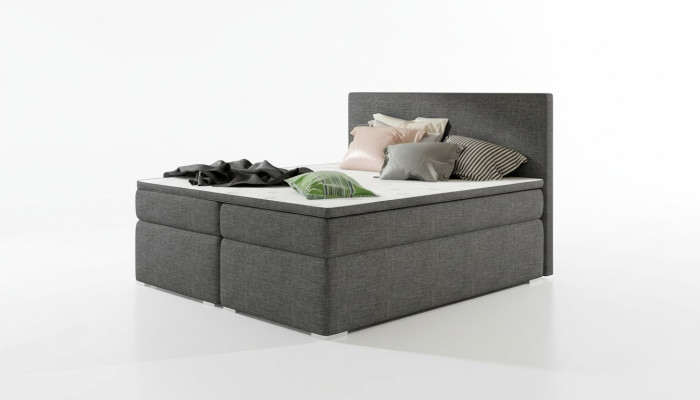 Lederbett Polster Bett Boxspring Betten Bettkasten Matratze Topper