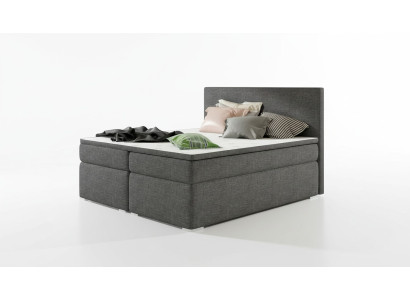 Lederbett Polster Bett Boxspring Betten Bettkasten Matratze Topper