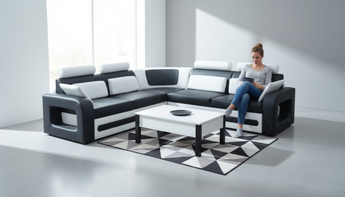 Schlafsofa Sofa Polster Ecksofa Wohnzimmer Textl Sitz Garnitur Funktions