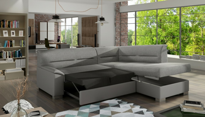 Schlafsofa Sofa Polster Wohnzimmer Textil Ecksofa Couch Sitz Garnitur Sofas