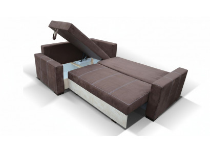 Design Schlafsofa Sofa Polster Wohnzimmer Ecksofa Couch Textl Stoff Garnitur