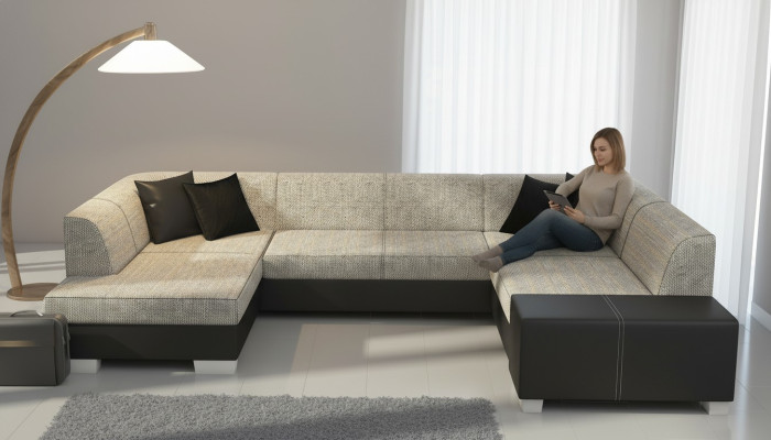 Sofa Couch Modern Schlafsofa Couch Bettfunktion Polster Eckgarnitur