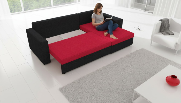 Klassische Ecksofa Schlafsofa Couch Polster Eckgarnitur Ecksofa Bettfunktion