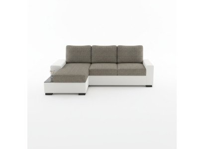 Wohnlandschaft Ecksofa Negro Bettfunktion Couch Leder Textil Sofas Schlaf