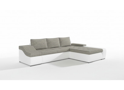 Moderne Ecksofa Ontario Bettfunktion Wohnzimmer Couch Textil Sofas Schlaf