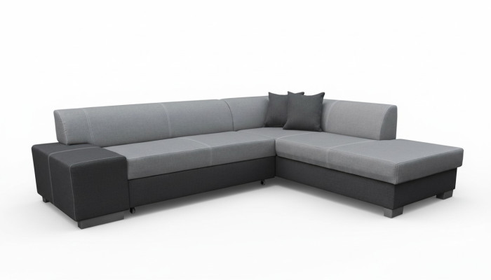 Moderne Design Ecksofa Porto Bettfunktion Couch Textil Sofas Schlaf Sofa