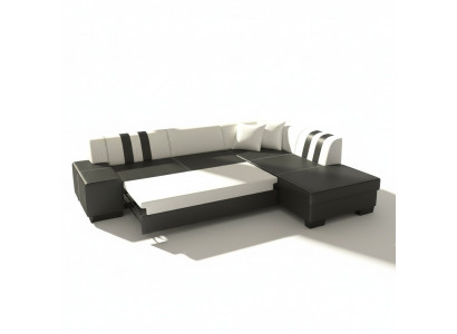 Klassisch Design Ecksofa Porto II Bettfunktion Couch Textil Sofas Schlaf Sofa